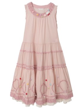 【ピンクハウス/PINK HOUSE】のカラフルポップルフリル使いワンピース 人気、トレンドファッション・服の通販 founy(ファニー) ファッション Fashion レディースファッション Fashion for Women ワンピース Dresses カットソー Cut and Sewn Top カラフル Colorful Design スカラップ Scallop, Scalloped Edge ノースリーブ Sleeveless, No-Sleeve フリル Frill, Ruffle ペチコート Petticoat, Underskirt モチーフ Motif, Design Theme リボン Ribbon, Bow |ID:prp329100004826085
