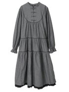 【ピンクハウス/PINK HOUSE】のローンフリル使いダンガリーワンピース 人気、トレンドファッション・服の通販 founy(ファニー) ファッション Fashion レディースファッション Fashion for Women ワンピース Dresses スタンド Stand Collar, Upright Stand ダンガリー Dungaree, Chambray ネップ Nepp, Slub Yarn フリル Frill, Ruffle フロント Front, Front Design ヨーク Yoke, Yoke Design エレガント 上品 Elegant 春 Spring thumbnail クロ|ID: prp329100004826087 ipo3291000000035112422