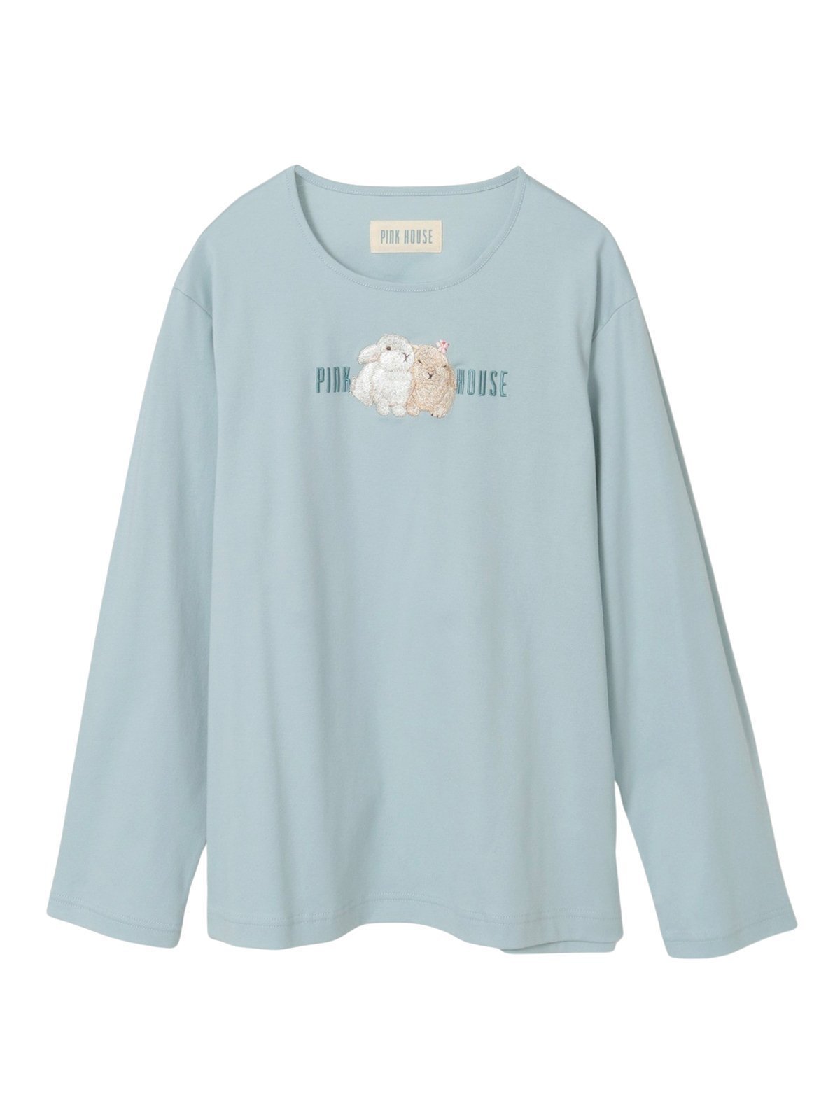 【ピンクハウス/PINK HOUSE】の幸見うさぎ刺繍スムースカットソー 人気、トレンドファッション・服の通販 founy(ファニー) 　ファッション　Fashion　レディースファッション　Fashion for Women　トップス・カットソー　Cut & Sew Tops　カットソー・ベーシックTシャツ　Cut-and-Sewn Tops / Stretch Tees & Basics　カットソー　Cut and Sewn Top　フロント　Front, Front Design　モチーフ　Motif, Design Theme　ワンポイント　One Point, Statement Accent　春　Spring　 other-1|ID: prp329100004826090 ipo3291000000035133934