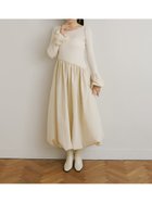 【オル/Olu】のニットドッキングバルーンワンピース 人気、トレンドファッション・服の通販 founy(ファニー) ファッション Fashion レディースファッション Fashion for Women ワンピース Dresses シンプル Simple, Minimal ストレッチ Stretch, Stretchy Fabric ドッキング Docking, Mixed Material バランス Balance, Style Balance バルーン Balloon, Balloon Silhouette フィット Fit, Slim Fit フォルム Silhouette, Form モダン Modern, Contemporary 無地 Plain, Solid Color thumbnail ivory|ID: prp329100004826097 ipo3291000000035112539