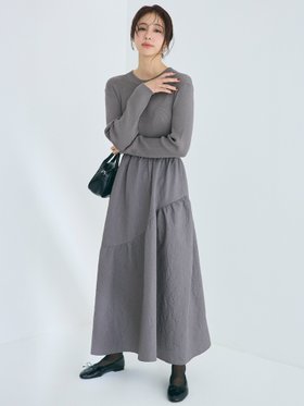 【コカ/COCA】のエンボスニットドッキングワンピース 人気、トレンドファッション・服の通販 founy(ファニー) ファッション Fashion レディースファッション Fashion for Women ワンピース Dresses オケージョン Occasion Wear 春 Spring ショート Short, Short Length ドッキング Docking, Mixed Material バランス Balance, Style Balance フィット Fit, Slim Fit フォーマル Formal, Dressy ポケット Pocket, Pocket Detail 無地 Plain, Solid Color リブニット Rib Knit, Ribbed Knit ロング Long, Long-Length エレガント 上品 Elegant セレモニー Ceremony ビジネス 仕事 通勤 Business / Work / Commuting 2026年 2026 |ID:prp329100004826104