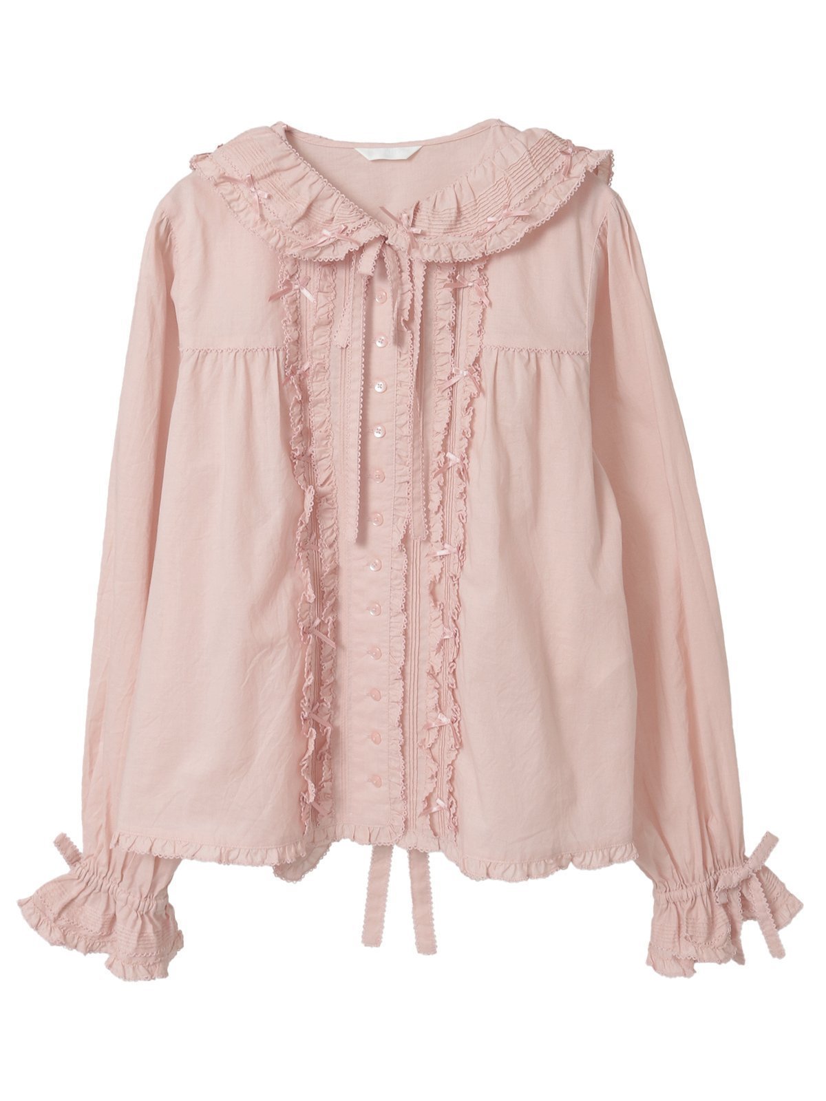 【ピンクハウス/PINK HOUSE】のうさぎの耳フード付きローンブラウス インテリア・キッズ・メンズ・レディースファッション・服の通販 founy(ファニー) 　ファッション　Fashion　レディースファッション　Fashion for Women　トップス・カットソー　Cut & Sew Tops　シャツ・ブラウス・オフィスカジュアル　Elegant Blouses & Button-Ups　フリル　Frill, Ruffle　フロント　Front, Front Design　リボン　Ribbon, Bow　ピンク|ID: prp329100004826105 ipo3291000000035112631