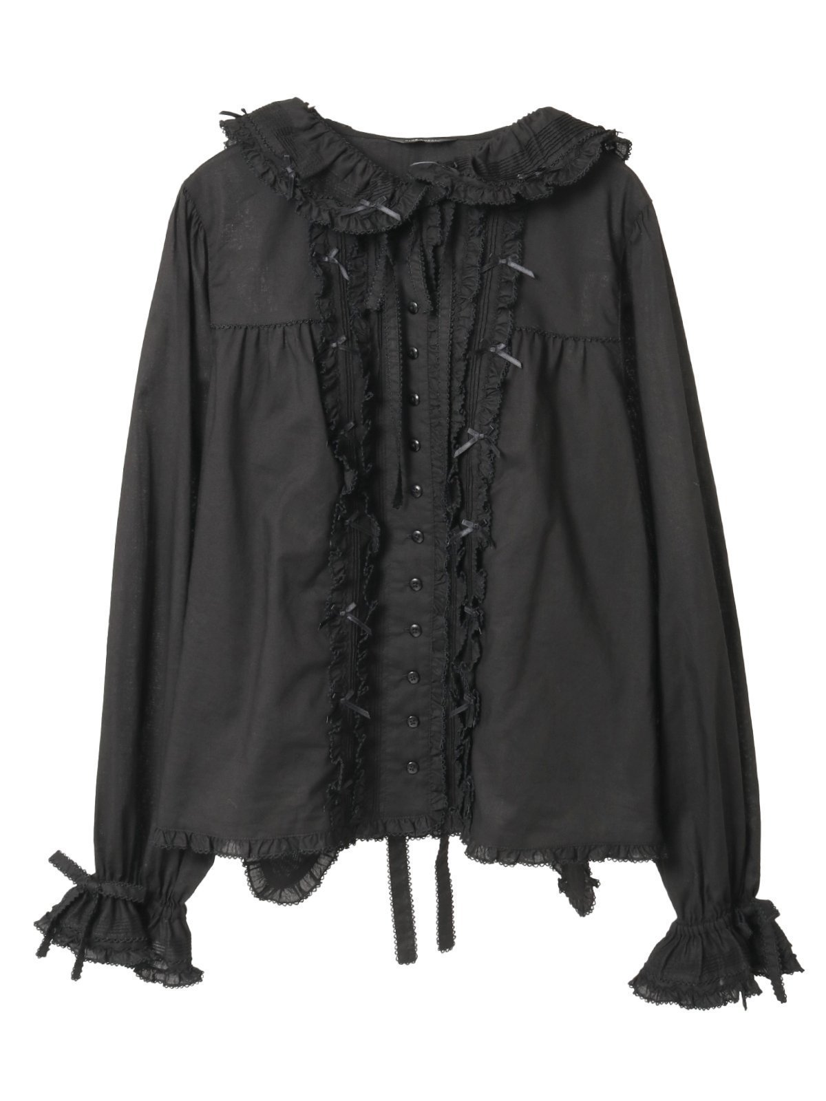 【ピンクハウス/PINK HOUSE】のうさぎの耳フード付きローンブラウス インテリア・キッズ・メンズ・レディースファッション・服の通販 founy(ファニー) 　ファッション　Fashion　レディースファッション　Fashion for Women　トップス・カットソー　Cut & Sew Tops　シャツ・ブラウス・オフィスカジュアル　Elegant Blouses & Button-Ups　フリル　Frill, Ruffle　フロント　Front, Front Design　リボン　Ribbon, Bow　クロ|ID: prp329100004826105 ipo3291000000035112632