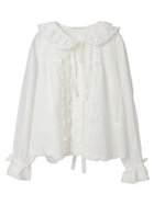 【ピンクハウス/PINK HOUSE】のうさぎの耳フード付きローンブラウス 人気、トレンドファッション・服の通販 founy(ファニー) ファッション Fashion レディースファッション Fashion for Women トップス・カットソー Cut & Sew Tops シャツ・ブラウス・オフィスカジュアル Elegant Blouses & Button-Ups フリル Frill, Ruffle フロント Front, Front Design リボン Ribbon, Bow thumbnail シロ|ID: prp329100004826105 ipo3291000000035112633