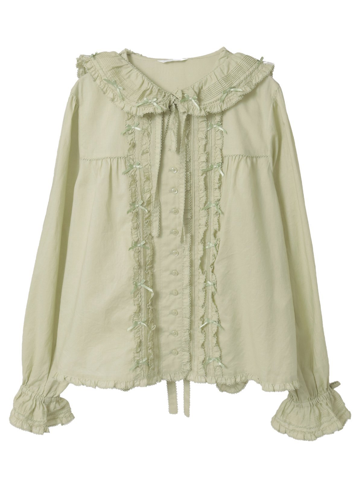 【ピンクハウス/PINK HOUSE】のうさぎの耳フード付きローンブラウス インテリア・キッズ・メンズ・レディースファッション・服の通販 founy(ファニー) 　ファッション　Fashion　レディースファッション　Fashion for Women　トップス・カットソー　Cut & Sew Tops　シャツ・ブラウス・オフィスカジュアル　Elegant Blouses & Button-Ups　フリル　Frill, Ruffle　フロント　Front, Front Design　リボン　Ribbon, Bow　ハッカ|ID: prp329100004826105 ipo3291000000035112637