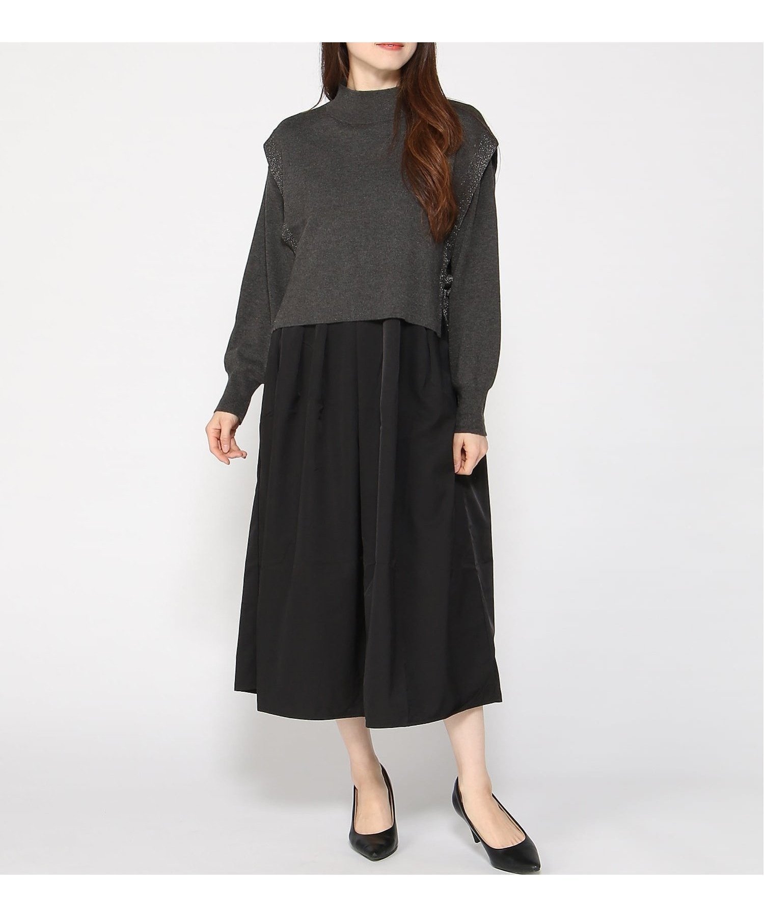 【グレディブリリアン/Gready Brilliant】のGready Brilliant/2_ベスト×ニットOPset インテリア・キッズ・メンズ・レディースファッション・服の通販 founy(ファニー) 　ファッション　Fashion　レディースファッション　Fashion for Women　アウター　Coat / Outerwear Collection　トップス・カットソー　Cut & Sew Tops　ニット　Knit Tops & Sweaters　ベスト&ジレ / 重ね着スタイル　Vests & Gilets　ドッキング　Docking, Mixed Material　ベスト　Vest, Waistcoat　ポケット　Pocket, Pocket Detail　リボン　Ribbon, Bow　ワイド　Wide, Wide Fit　CCL|ID: prp329100004826107 ipo3291000000035112644