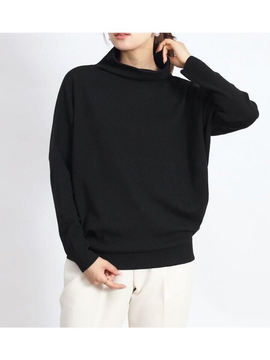 【ヴァン/Vin】のボトルネックリラクシードルマンニット インテリア・キッズ・メンズ・レディースファッション・服の通販 founy(ファニー) ファッション Fashion レディースファッション Fashion for Women トップス・カットソー Cut & Sew Tops ニット Knit Tops & Sweaters インナー Innerwear スリーブ Sleeve, Long Sleeve / Short Sleeve ボトルネック Bottle Neck, Mock Neck リラックス Relax, Relaxed Fit A/W・秋冬 Autumn/Winter ブラック|ID: prp329100004826117 ipo3291000000035112786