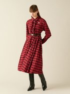 【ファーファー/FURFUR】の【限定サイズ】ベルト付きフリルシャツワンピース RED[046]|ID: prp329100004826120 ipo3291000000035134395