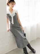 【スナイデル/SNIDEL】のSustainableフリルカラードッキングワンピース 人気、トレンドファッション・服の通販 founy(ファニー) ファッション Fashion レディースファッション Fashion for Women ワンピース Dresses ウェーブ Wavy Pattern クラシカル Classical, Vintage-Inspired シフォン Chiffon, Lightweight Fabric ストレート Straight, Straight Cut スマート Smart, Elegant ドッキング Docking, Mixed Material フィット Fit, Slim Fit フリル Frill, Ruffle ロング Long, Long-Length おすすめ Recommended / Our Picks thumbnail GRY[006]|ID: prp329100004826124 ipo3291000000035152134