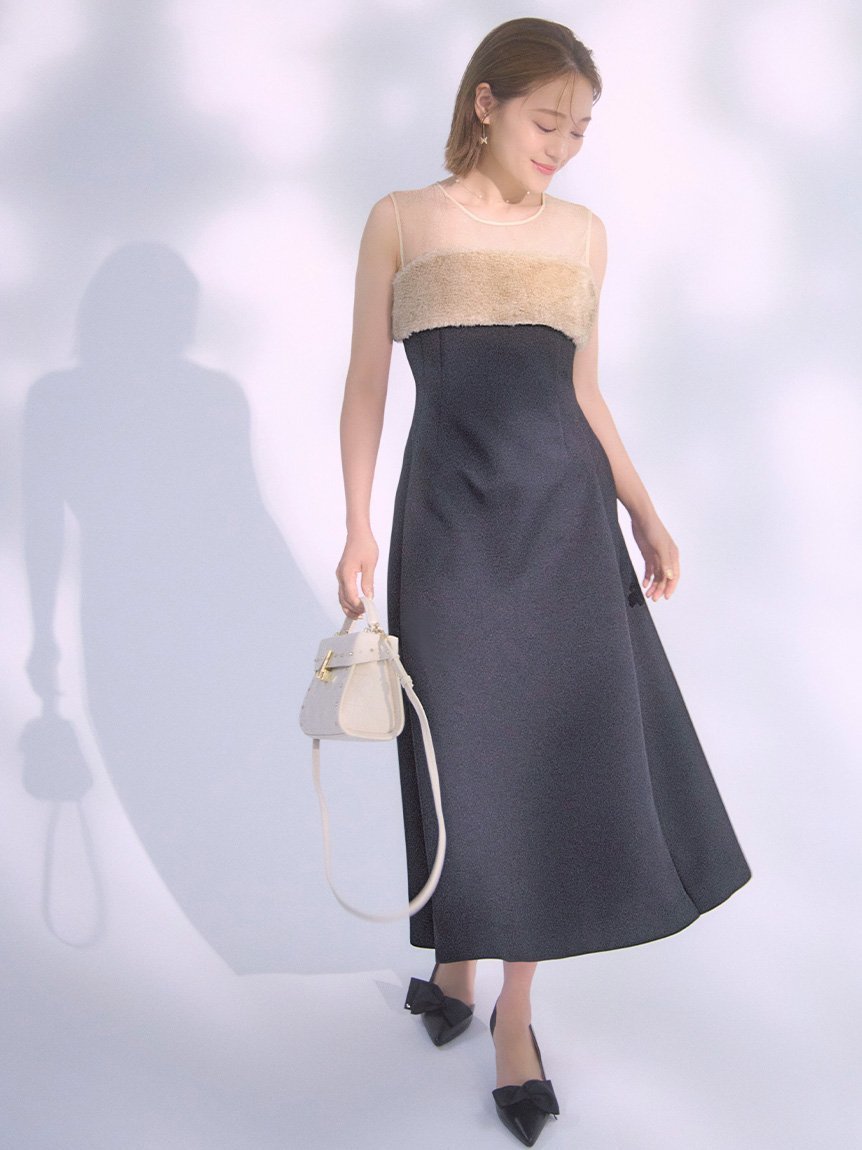 【セルフォード/CELFORD】の【HANAE MORI×CELFORDコラボ】ファードッキングフィット フレアドレス インテリア・キッズ・メンズ・レディースファッション・服の通販 founy(ファニー) 　ファッション　Fashion　レディースファッション　Fashion for Women　ワンピース　Dresses　フォーマル・パーティードレス・結婚式用ドレス　Elegant & Casual Dresses　コラボ　Collaboration, Collab　コレクション　Collection, Seasonal Line　スマート　Smart, Elegant　トリプル　Triple, Three Layers　ドレス　Dress, One-Piece　パール　Pearl, Pearl Accent　フィット　Fit, Slim Fit　フォルム　Silhouette, Form　フレア　Flare, Flared　ポケット　Pocket, Pocket Detail　ヨーク　Yoke, Yoke Design　BLK[009]|ID: prp329100004826134 ipo3291000000035178858