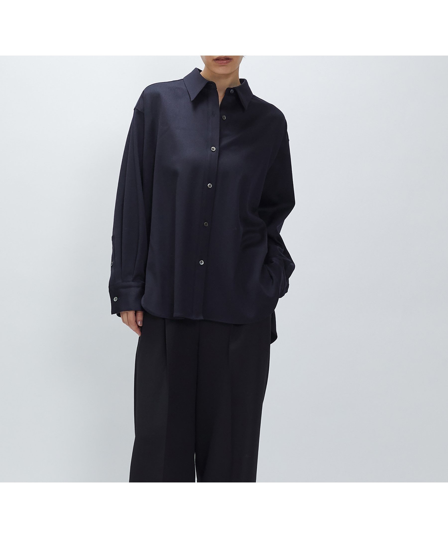 【プルミエ アロンディスモン/1er Arrondissement / MEN】のウールサテンシャツ インテリア・キッズ・メンズ・レディースファッション・服の通販 founy(ファニー) ファッション Fashion メンズファッション Fashion for Men おすすめ Recommended / Our Picks なめらか Smooth, Silky Texture サテン Satin, Glossy Fabric シンプル Simple, Minimal セットアップ Set-Up, Coordinated Outfit エレガント 上品 Elegant A/W・秋冬 Autumn/Winter Navy|ID: prp329100004826137 ipo3291000000035113077