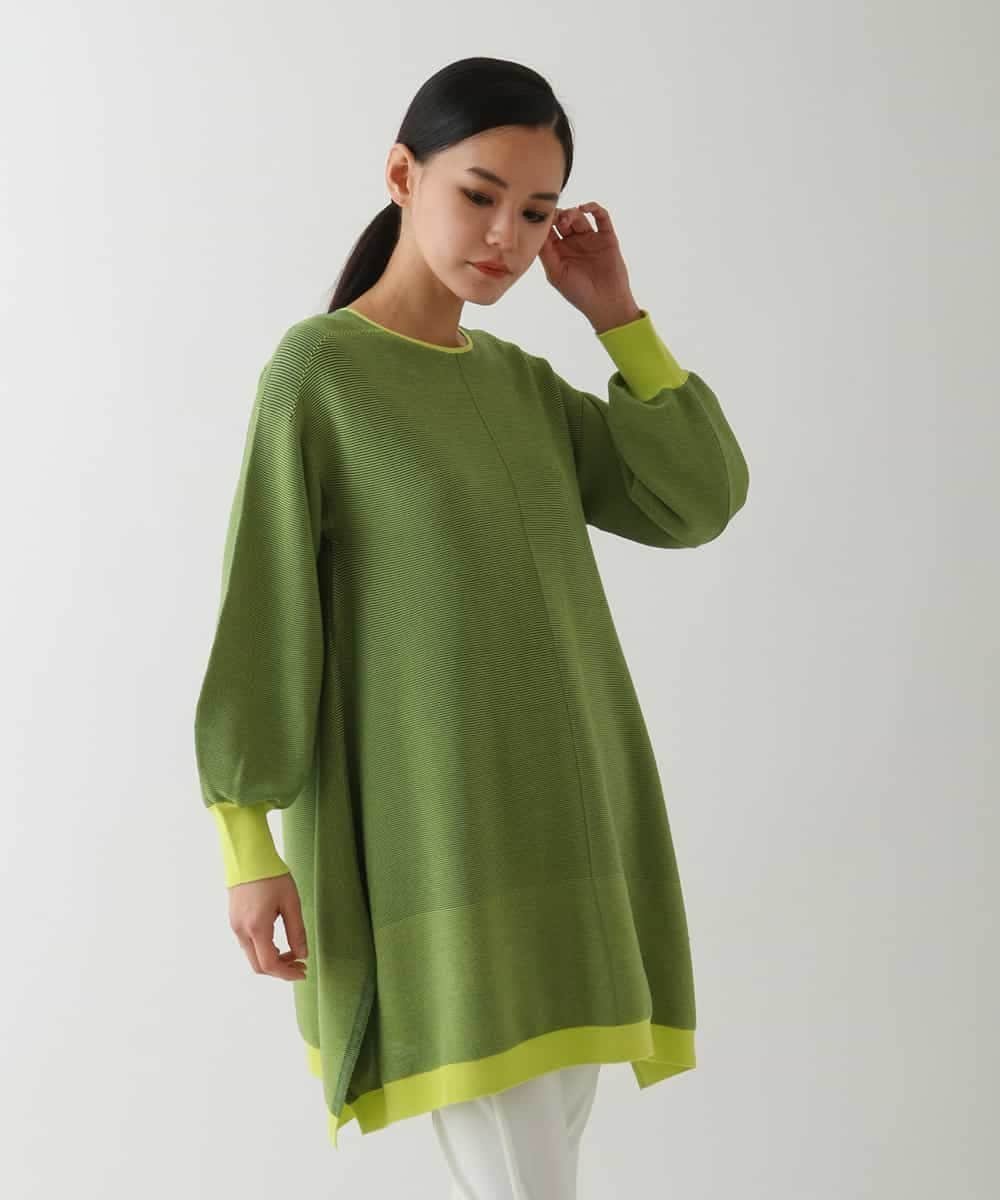 【ヒロコビス/HIROKO BIS】のガーターボーダー立体デザインチュニック 人気、トレンドファッション・服の通販 founy(ファニー) 　ファッション　Fashion　レディースファッション　Fashion for Women　トップス・カットソー　Cut & Sew Tops　おすすめ　Recommended / Our Picks　コンパクト　Compact, Small Size　スリット　Slit, Slit Detail　チュニック　Tunic, Long Top　ヘムライン　Hemline, Bottom Cut　ホールガーメント　WholeGarment, Seamless Knit　ボーダー　Border, Stripe　 other-1|ID: prp329100004826147 ipo3291000000035210577