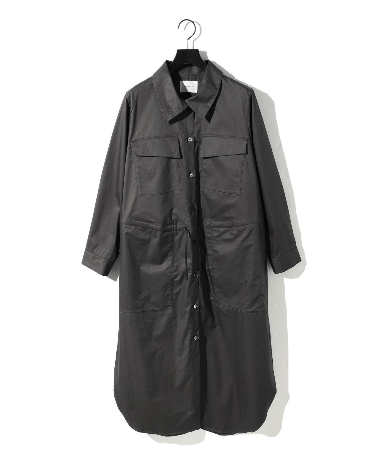【マーコート/MARcourt】のMIDIUMISOLID for Ladies ワークシャツワンピース インテリア・キッズ・メンズ・レディースファッション・服の通販 founy(ファニー) 　ファッション　Fashion　レディースファッション　Fashion for Women　ワンピース　Dresses　シャツワンピース / 1枚で着映えコーデ　Shirt Dresses　ツイル　Twist, Twisted Detail　トレンド　Trend, Trending Now　フロント　Front, Front Design　ポケット　Pocket, Pocket Detail　ミリタリー　Military, Army Style　レギュラー　Regular, Standard Fit　ワッシャー　Washer, Crinkled Finish　エレガント 上品　Elegant　無地　Plain, Solid Color　長袖　Long Sleeve, Full Sleeve　ブラック|ID: prp329100004826149 ipo3291000000035113383