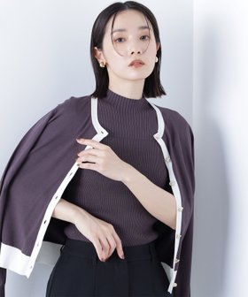 【ナチュラル ビューティー ベーシック/NATURAL BEAUTY BASIC】のバイカラーアンサンブル 人気、トレンドファッション・服の通販 founy(ファニー) ファッション Fashion レディースファッション Fashion for Women トップス・カットソー Cut & Sew Tops アンサンブルニット Knit Ensembles & Twin Sets アンサンブル Ensemble Set インナー Innerwear カーディガン Cardigan, Knitwear シンプル Simple, Minimal ベーシック Basic, Essential モチーフ Motif, Design Theme リブニット Rib Knit, Ribbed Knit エレガント 上品 Elegant 半袖 Short Sleeve, Half Sleeve |ID:prp329100004826161