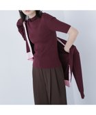【ナチュラル ビューティー ベーシック/NATURAL BEAUTY BASIC】のバイカラーアンサンブル 人気、トレンドファッション・服の通販 founy(ファニー) ファッション Fashion レディースファッション Fashion for Women トップス・カットソー Cut & Sew Tops アンサンブルニット Knit Ensembles & Twin Sets アンサンブル Ensemble Set インナー Innerwear カーディガン Cardigan, Knitwear シンプル Simple, Minimal ベーシック Basic, Essential モチーフ Motif, Design Theme リブニット Rib Knit, Ribbed Knit エレガント 上品 Elegant 半袖 Short Sleeve, Half Sleeve thumbnail バーガンディ×ピンク2|ID: prp329100004826161 ipo3291000000035113600
