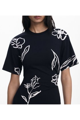 【デシグアル/Desigual】のフローラルラインアートアシンメトリードレス 結婚式 二次会 フォーマル 人気、トレンドファッション・服の通販 founy(ファニー) ファッション Fashion レディースファッション Fashion for Women ワンピース Dresses フォーマル・パーティードレス・結婚式用ドレス Elegant & Casual Dresses アクセサリー Fashion Accessories アシンメトリー Asymmetrical Style エレガント 上品 Elegant カラフル Colorful Design ショート Short, Short Length シンプル Simple, Minimal スリーブ Sleeve, Long Sleeve / Short Sleeve ドレス Dress, One-Piece 手描き Hand-Drawn, Illustrated バタフライ Butterfly, Butterfly Motif パターン Pattern, Design Print フォーマル Formal, Dressy モダン Modern, Contemporary モチーフ Motif, Design Theme モノトーン Monotone, Black and White ラウンド Round, Round Neck 結婚式 Wedding 二次会 After Party |ID:prp329100004826168