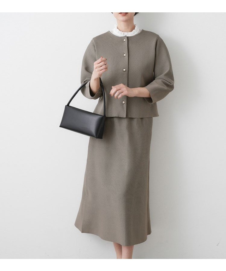 【デッサン/Dessin】の【入卒/セレモニー/単品使い2WAY可能】ニットセットアップ インテリア・キッズ・メンズ・レディースファッション・服の通販 founy(ファニー) 　ファッション　Fashion　レディースファッション　Fashion for Women　トップス・カットソー　Cut & Sew Tops　ニット　Knit Tops & Sweaters　オケージョン　Occasion Wear　カットソー　Cut and Sewn Top　カーディガン　Cardigan, Knitwear　コンパクト　Compact, Small Size　シンプル　Simple, Minimal　スマート　Smart, Elegant　スリーブ　Sleeve, Long Sleeve / Short Sleeve　セットアップ　Set-Up, Coordinated Outfit　セレモニー　Ceremony　デニム　Denim, Jeans Material　ポケット　Pocket, Pocket Detail　ワイド　Wide, Wide Fit　エレガント 上品　Elegant　ビジネス 仕事 通勤　Business / Work / Commuting　トープ|ID: prp329100004826176 ipo3291000000035113838