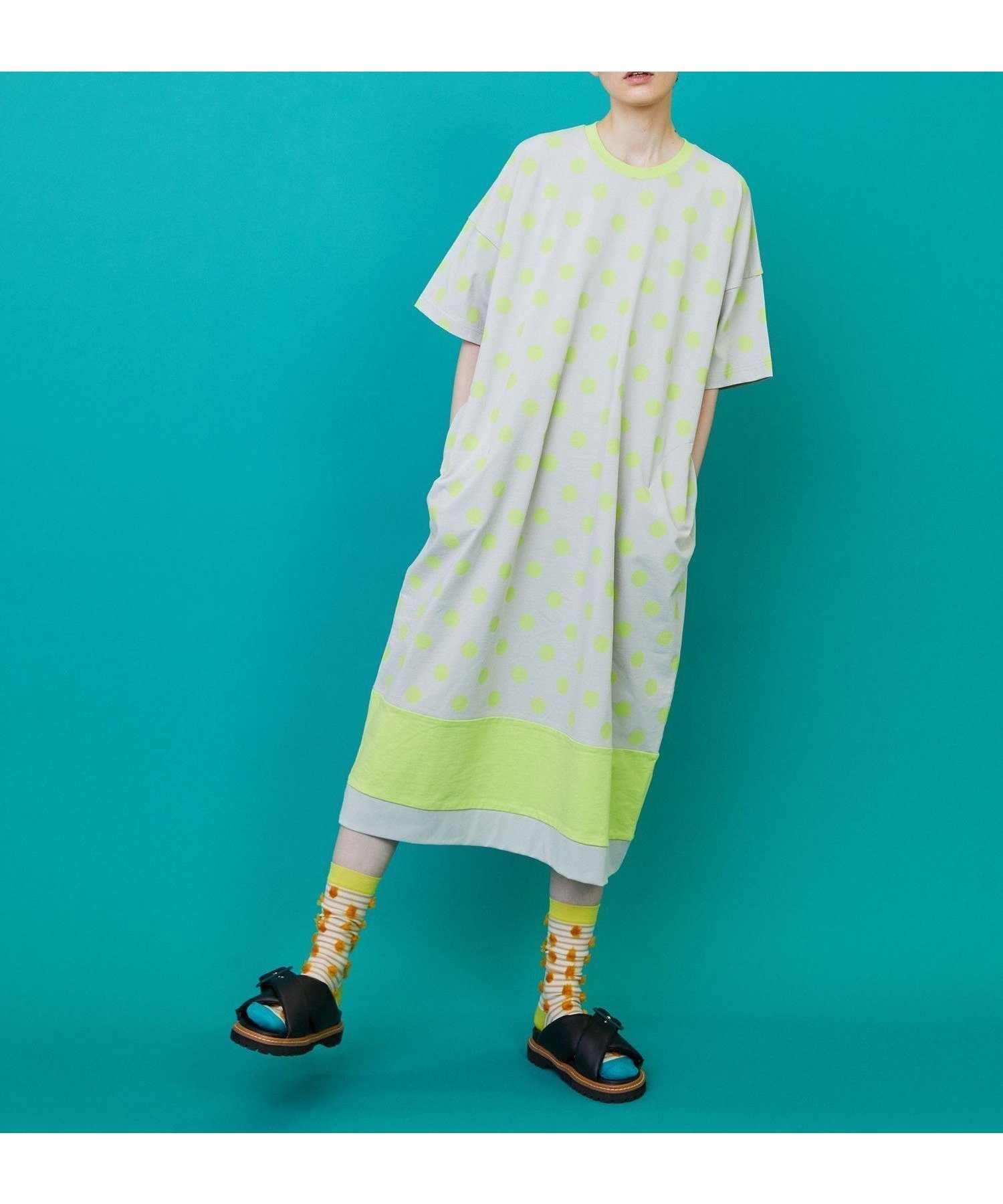 【フラボア/FRAPBOIS】のドッキーワンピ 人気、トレンドファッション・服の通販 founy(ファニー) 　ファッション　Fashion　レディースファッション　Fashion for Women　ワンピース　Dresses　コレクション　Collection, Seasonal Line　ドット　Polka Dot, Dot Pattern　プリント　Print, Printed Pattern　ポケット　Pocket, Pocket Detail　メンズ　Men's, Menswear　リラックス　Relax, Relaxed Fit　ルーズ　Loose, Oversized　ワイド　Wide, Wide Fit　無地　Plain, Solid Color　 other-1|ID: prp329100004826178 ipo3291000000035113857