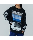 【ローズバッド/ROSE BUD】のGRAPHIC LONG SLEEVE TEE 人気、トレンドファッション・服の通販 founy(ファニー) ファッション Fashion レディースファッション Fashion for Women トップス・カットソー Cut & Sew Tops グラフィック Graphic, Graphic Design スリーブ Sleeve, Long Sleeve / Short Sleeve デニム Denim, Jeans Material 人気 Popular, Best Seller バランス Balance, Style Balance ビッグ Big, Oversized プリント Print, Printed Pattern モノトーン Monotone, Black and White ロング Long, Long-Length ワイド Wide, Wide Fit 再入荷 Restock / Back in Stock おすすめ Recommended / Our Picks thumbnail BLACK|ID: prp329100004826181 ipo3291000000035206454