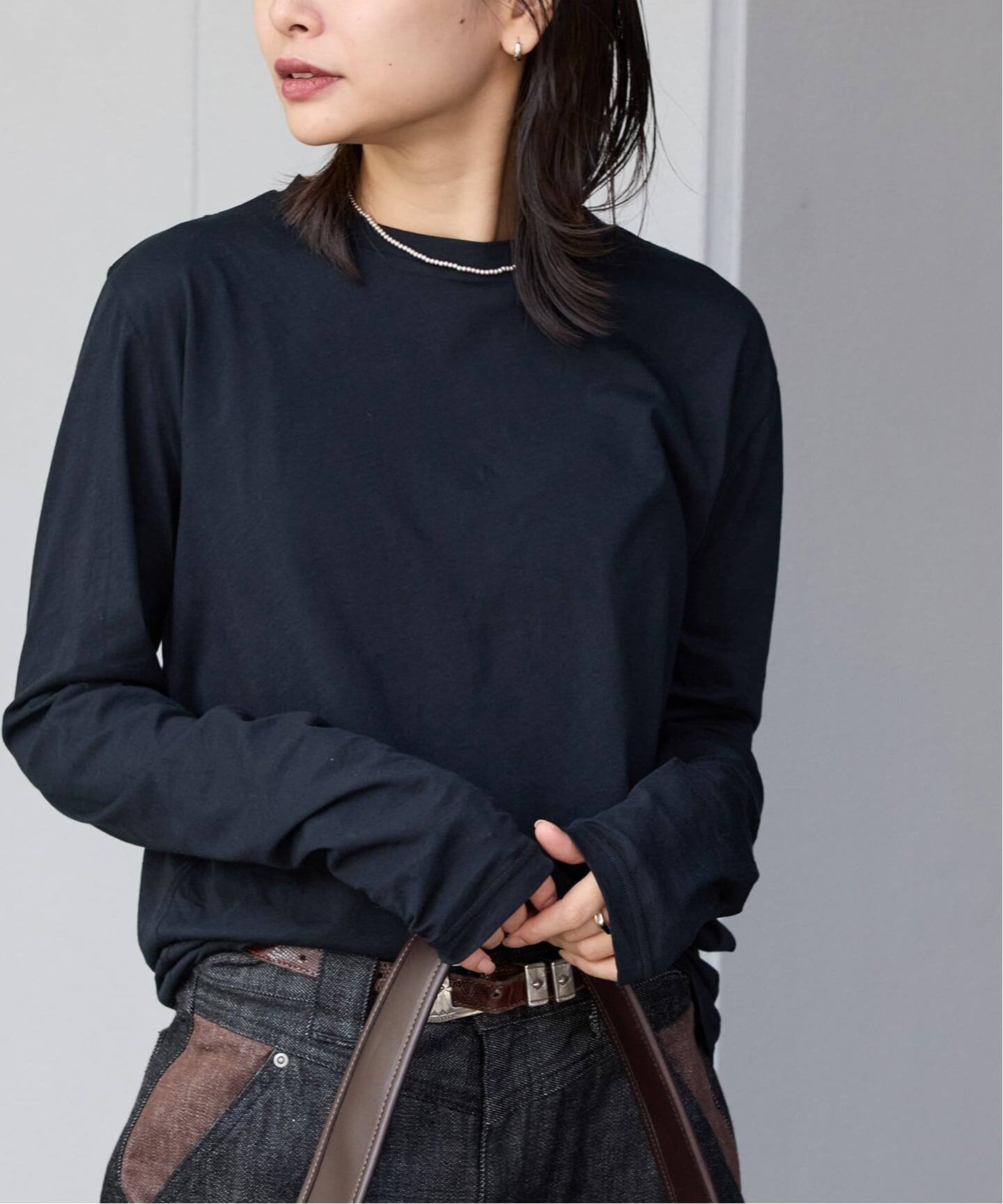 【ジャーナルスタンダード/JOURNAL STANDARD】の《追加》ソフトコットンシアーロンT インテリア・キッズ・メンズ・レディースファッション・服の通販 founy(ファニー) 　ファッション　Fashion　レディースファッション　Fashion for Women　トップス・カットソー　Cut & Sew Tops　ロングTシャツ・Tシャツ　Longline T-Shirts & Tees　スマート　Smart, Elegant　ブラック|ID: prp329100004826206 ipo3291000000035114198