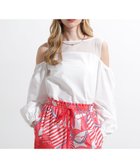 【ピンキーアンドダイアン/Pinky&Dianne】のオフショルダーカットソートップス 人気、トレンドファッション・服の通販 founy(ファニー) ファッション Fashion レディースファッション Fashion for Women トップス・カットソー Cut & Sew Tops カットソー・ベーシックTシャツ Cut-and-Sewn Tops / Stretch Tees & Basics エレガント 上品 Elegant カットソー Cut and Sewn Top シアー Sheer, See-Through スタンダード Standard, Basic ストレッチ Stretch, Stretchy Fabric スリーブ Sleeve, Long Sleeve / Short Sleeve タフタ Taffeta, Structured Fabric ドッキング Docking, Mixed Material バルーン Balloon, Balloon Silhouette フェミニン Feminine, Girly thumbnail ホワイト|ID: prp329100004826218 ipo3291000000035114395