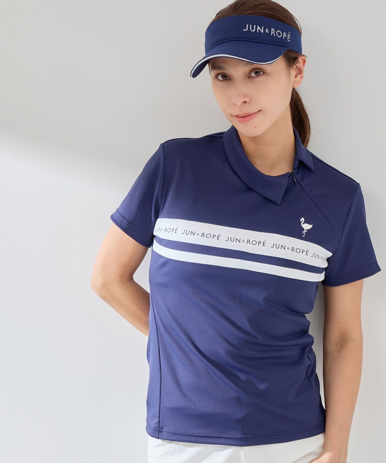 【ジュンアンドロペ/JUN&ROPE】の【UVカット】【速乾】【接触冷感】【防透け】サイド衿ファスナー使いプルオーバー インテリア・キッズ・メンズ・レディースファッション・服の通販 founy(ファニー) 　ファッション　Fashion　レディースファッション　Fashion for Women　トップス・カットソー　Cut & Sew Tops　カジュアルプルオーバー・ニットトップス　Pullovers & Knit Tops / Casual Pullovers　ゴルフ　Golf　スポーティ　Sporty, Casual Athletic　ポケット　Pocket, Pocket Detail　人気　Popular, Best Seller　ネイビー(40)|ID: prp329100004826223 ipo3291000000035114447