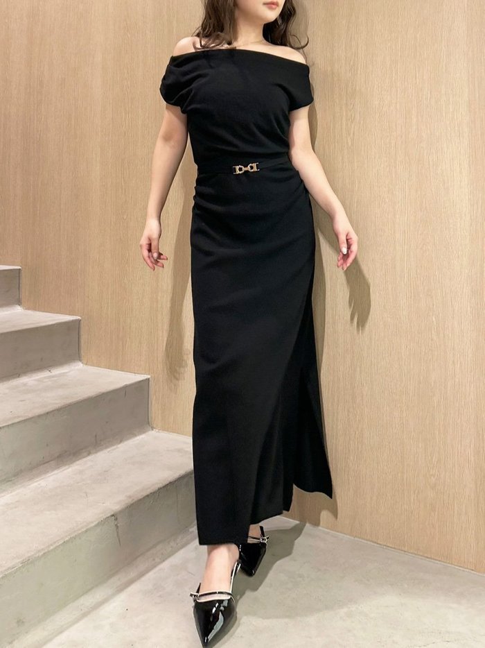 【リリーブラウン/Lily Brown】のベルト付きドレープニットワンピース インテリア・キッズ・メンズ・レディースファッション・服の通販 founy(ファニー) https://founy.com/ ファッション Fashion レディースファッション Fashion for Women ワンピース Dresses ニットワンピース Knit Dresses ベルト&ウエストマーク Belts & Waist Accessories エレガント 上品 Elegant ギャザー Gathered, Ruffled シルク Silk, 100% Silk スマート Smart, Elegant ドレープ Drape, Draping Fabric フォーマル Formal, Dressy |ID: prp329100004826226 ipo3291000000035134436