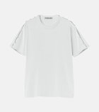 【ルシェル ブルー/LE CIEL BLEU】のボクシーTシャツwパールエンベリッシュメント / Boxy T-shirt w/Pearl Embellishment 人気、トレンドファッション・服の通販 founy(ファニー) ファッション Fashion レディースファッション Fashion for Women トップス・カットソー Cut & Sew Tops シャツ・ブラウス・オフィスカジュアル Elegant Blouses & Button-Ups ロングTシャツ・Tシャツ Longline T-Shirts & Tees アクセサリー Fashion Accessories スリット Slit, Slit Detail バランス Balance, Style Balance パール Pearl, Pearl Accent エレガント 上品 Elegant thumbnail ホワイト|ID: prp329100004826228 ipo3291000000035114552