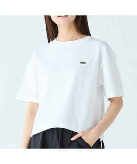 【ラコステ/LACOSTE】の裾口ドローストリング入りクロップド5分袖 半袖Tシャツ 人気、トレンドファッション・服の通販 founy(ファニー) ファッション Fashion レディースファッション Fashion for Women トップス・カットソー Cut & Sew Tops シャツ・ブラウス・オフィスカジュアル Elegant Blouses & Button-Ups ロングTシャツ・Tシャツ Longline T-Shirts & Tees クロップド Cropped, Short Length ショート Short, Short Length スリーブ Sleeve, Long Sleeve / Short Sleeve トレンド Trend, Trending Now ドローストリング Drawstring, Pull Cord フェミニン Feminine, Girly ワイド Wide, Wide Fit 半袖 Short Sleeve, Half Sleeve |ID:prp329100004826267