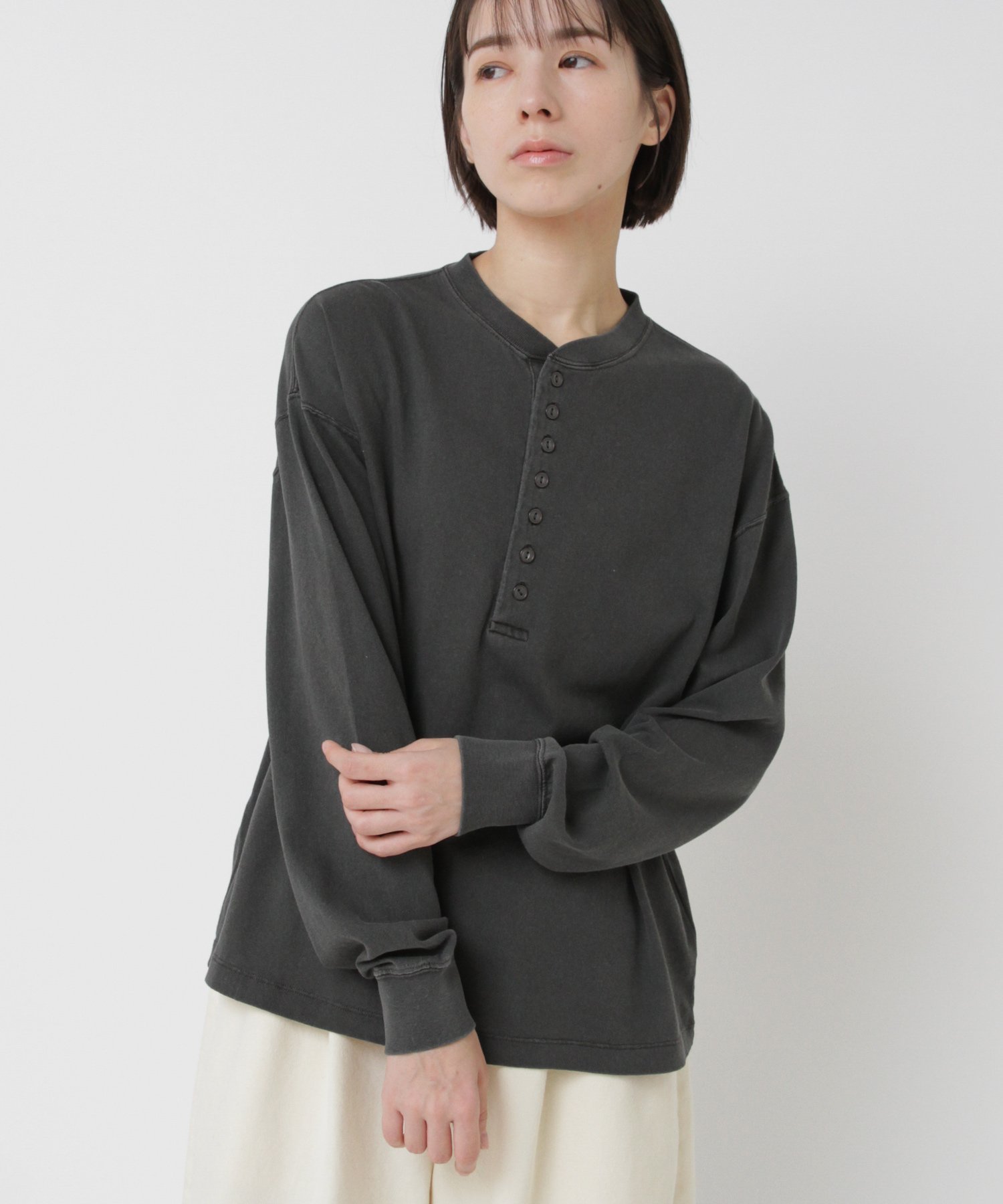 【アールエヌエーエヌ/RNA-N】のM2537 ゆる天竺ヘンリー 人気、トレンドファッション・服の通販 founy(ファニー) 　ファッション　Fashion　レディースファッション　Fashion for Women　インナー　Innerwear　カーディガン　Cardigan, Knitwear　シンプル　Simple, Minimal　ジャケット　Jacket, Outerwear　デニム　Denim, Jeans Material　ユーズド　Used, Vintage-Look　 other-1|ID: prp329100004826276 ipo3291000000035115248