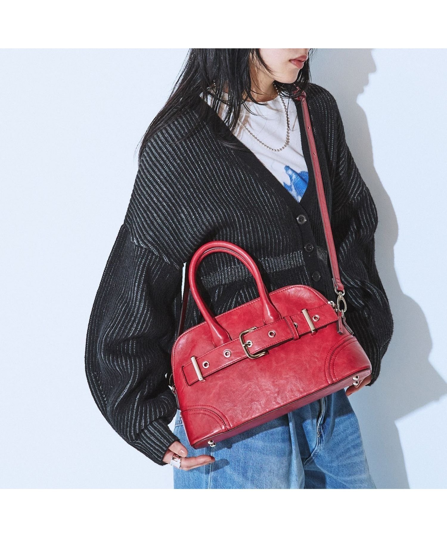 【ジーナシス/JEANASiS】のメタルミューズミニボストン インテリア・キッズ・メンズ・レディースファッション・服の通販 founy(ファニー) 　ファッション　Fashion　レディースファッション　Fashion for Women　コンパクト　Compact, Small Size　ショルダー　Shoulder, Shoulder Strap　シンプル　Simple, Minimal　ジャケット　Jacket, Outerwear　フェイクレザー　Faux Leather, PU Leather　フォルム　Silhouette, Form　ブルゾン　Blouson, Bomber Jacket　ボストン　Boston　ボストンバッグ　Boston Bag, Retro Bag　A/W・秋冬　Autumn/Winter　おすすめ　Recommended / Our Picks　レッド|ID: prp329100004826287 ipo3291000000035115405