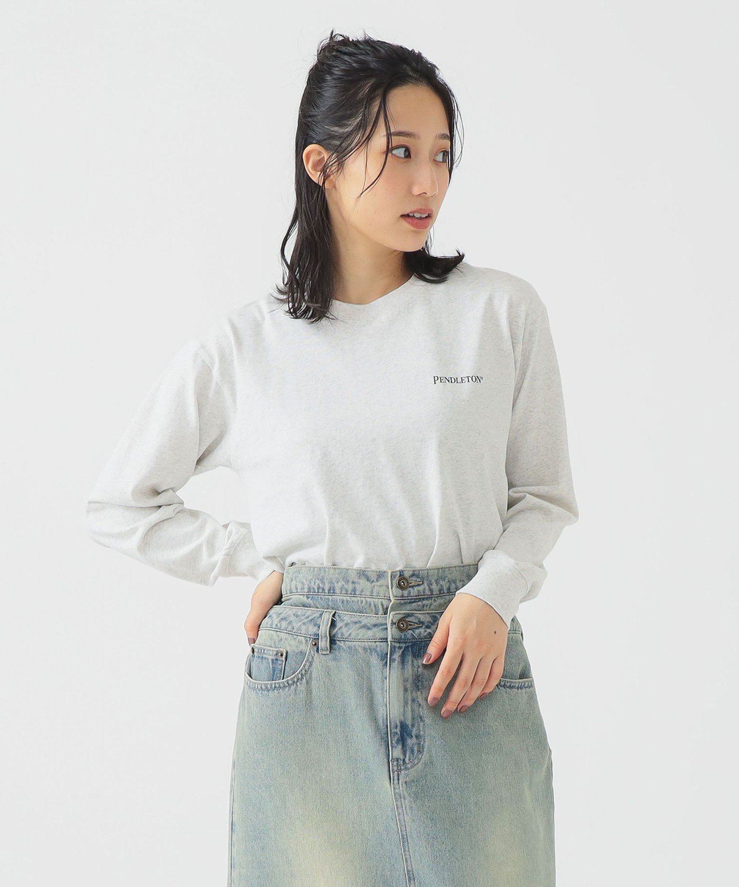 【ビーミングライフストアバイビームス/B:MING LIFE STORE by BEAMS】の【10/30新規値下げ】PENDLETON / Back Print LS Tee 5475-1116 25AW 秋まで使える ロングシーズン インテリア・キッズ・メンズ・レディースファッション・服の通販 founy(ファニー) 　ファッション　Fashion　レディースファッション　Fashion for Women　秋　Autumn　吸水　Absorbent, Quick-Dry　シンプル　Simple, Minimal　スリーブ　Sleeve, Long Sleeve / Short Sleeve　デニム　Denim, Jeans Material　定番　Standard, Basic Item　ネックレス　Necklace, Pendant Necklace　人気　Popular, Best Seller　パターン　Pattern, Design Print　フロント　Front, Front Design　プリント　Print, Printed Pattern　ロング　Long, Long-Length　再入荷　Restock / Back in Stock　おすすめ　Recommended / Our Picks　2025年　2025　2025-2026秋冬・A/W　Autumn/Winter 2025–26 AW25–26　BIRCH|ID: prp329100004826522 ipo3291000000035117796