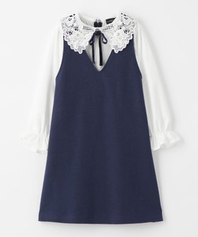 【ユナイテッドアローズ/UNITED ARROWS / KIDS】のポンチ レースエリ ワンピース / キッズ 100cm-130cm 人気、トレンドファッション・服の通販 founy(ファニー) ファッション Fashion キッズファッション Fashion for Kids ワンピース Dresses インナー Innerwear オケージョン Occasion Wear 春 Spring カットソー Cut and Sewn Top カーディガン Cardigan, Knitwear コンビ Combo, Combination Style スリーブ Sleeve, Long Sleeve / Short Sleeve フォーマル Formal, Dressy リボン Ribbon, Bow レース Lace, Lace Fabric アウトレット Outlet / Clearance おすすめ Recommended / Our Picks エレガント 上品 Elegant セレモニー Ceremony 入学式 Entrance Ceremony 卒業式 Graduation Ceremony 結婚式 Wedding 2025年 2025 2025春夏・S/S Spring/Summer 2025 SS25 |ID:prp329100004826528