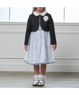 【ナルミヤ オンライン/NARUMIYA ONELINE / KIDS】の【フォーマル】フラワー刺しゅうOP+衿つきJKセット 人気、トレンドファッション・服の通販 founy(ファニー) ファッション Fashion キッズファッション Fashion for Kids おすすめ Recommended / Our Picks シアー Sheer, See-Through ジャケット Jacket, Outerwear フォーマル Formal, Dressy フラワー Flower, Floral ポケット Pocket, Pocket Detail エレガント 上品 Elegant |ID:prp329100004826529