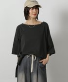 【ラコレ/LAKOLE】のスムースボートネック半袖 人気、トレンドファッション・服の通販 founy(ファニー) ファッション Fashion レディースファッション Fashion for Women トップス・カットソー Cut & Sew Tops スリット Slit, Slit Detail ボトム Bottoms, Lower Wear リラックス Relax, Relaxed Fit 半袖 Short Sleeve, Half Sleeve thumbnail ブラック|ID: prp329100004826534 ipo3291000000035117890