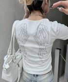 【ネバーマインドザエックスユー チカシツプラス/Never mind the XU Chikashitsu+】の【nmtc +】feather design tee 人気、トレンドファッション・服の通販 founy(ファニー) ファッション Fashion レディースファッション Fashion for Women thumbnail ホワイト|ID: prp329100004826539 ipo3291000000035117930