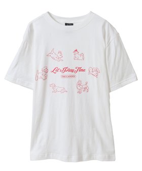 【キャンディストリッパー/Candy Stripper】のLET PLAY TIME TEE 人気、トレンドファッション・服の通販 founy(ファニー) ファッション Fashion レディースファッション Fashion for Women グラフィック Graphic, Graphic Design 犬 Dog |ID:prp329100004826545