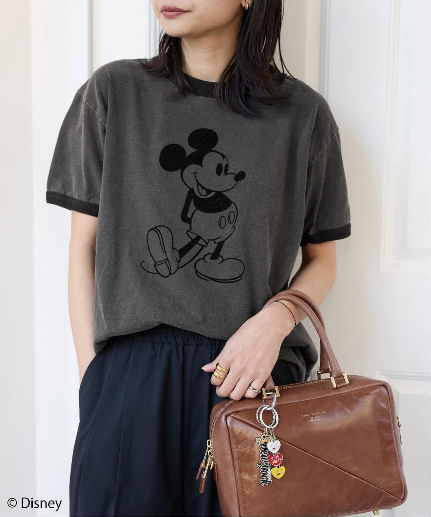 【ジャーナルスタンダード/JOURNAL STANDARD】の《追加》MICKEY / リンガーTシャツ インテリア・キッズ・メンズ・レディースファッション・服の通販 founy(ファニー) 　ファッション　Fashion　レディースファッション　Fashion for Women　トップス・カットソー　Cut & Sew Tops　シャツ・ブラウス・オフィスカジュアル　Elegant Blouses & Button-Ups　ロングTシャツ・Tシャツ　Longline T-Shirts & Tees　インディゴ　Indigo Denim　インナー　Innerwear　ヴィンテージ　Vintage Style　ジャケット　Jacket, Outerwear　デニム　Denim, Jeans Material　プリント　Print, Printed Pattern　おすすめ　Recommended / Our Picks　2025年　2025　2025-2026秋冬・A/W　Autumn/Winter 2025–26 AW25–26　ブラック|ID: prp329100004826568 ipo3291000000035118259