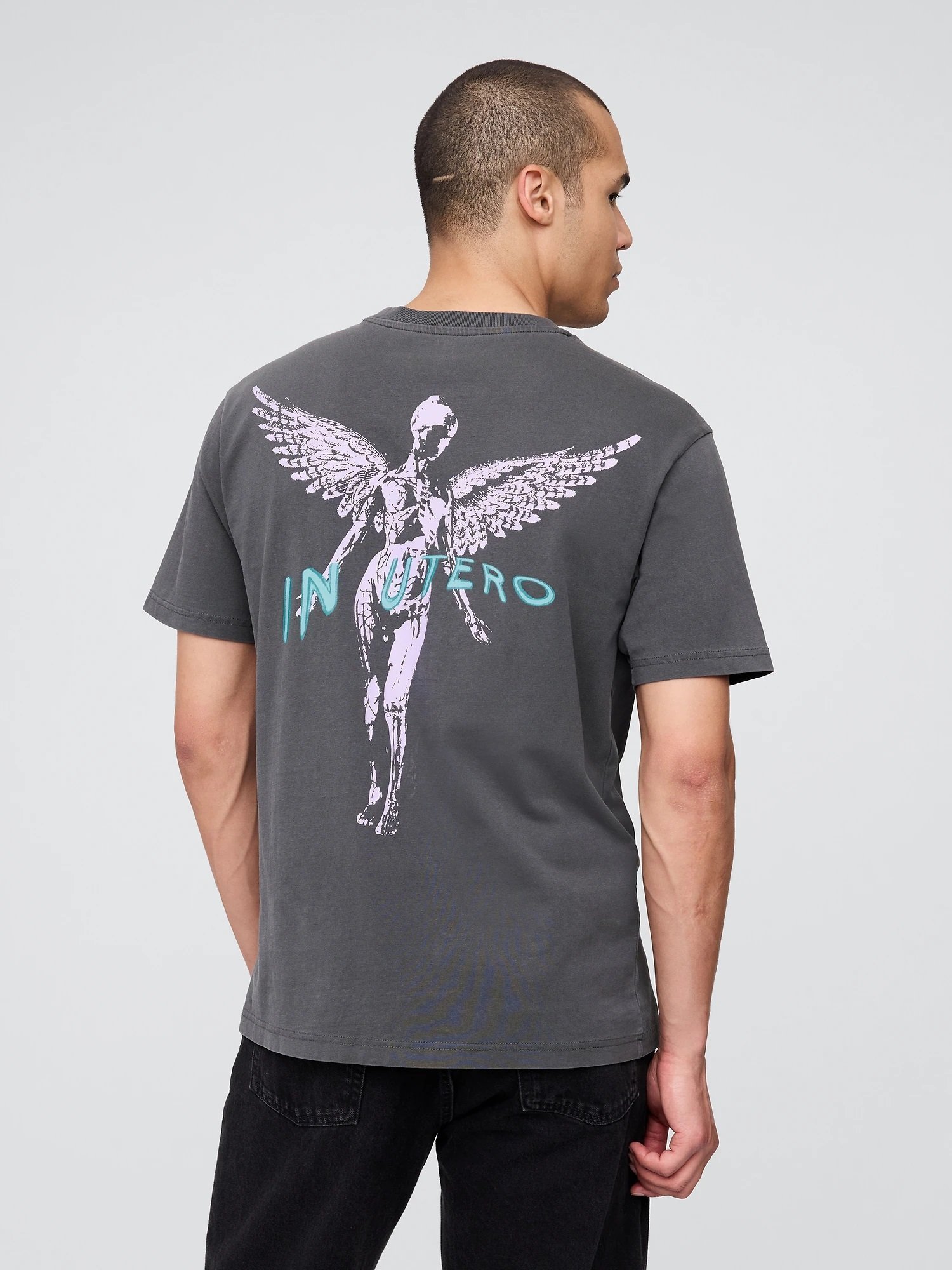 【ギャップ/GAP】のニルヴァーナ リラックス グラフィックTシャツ NIRVANA IN UTERO 人気、トレンドファッション・服の通販 founy(ファニー) 　ファッション　Fashion　レディースファッション　Fashion for Women　トップス・カットソー　Cut & Sew Tops　シャツ・ブラウス・オフィスカジュアル　Elegant Blouses & Button-Ups　ロングTシャツ・Tシャツ　Longline T-Shirts & Tees　おすすめ　Recommended / Our Picks　キャラクター　Character, Licensed Characters　グラフィック　Graphic, Graphic Design　ストレート　Straight, Straight Cut　フィット　Fit, Slim Fit　フロント　Front, Front Design　リラックス　Relax, Relaxed Fit　半袖　Short Sleeve, Half Sleeve　 other-1|ID: prp329100004826575 ipo3291000000035118290