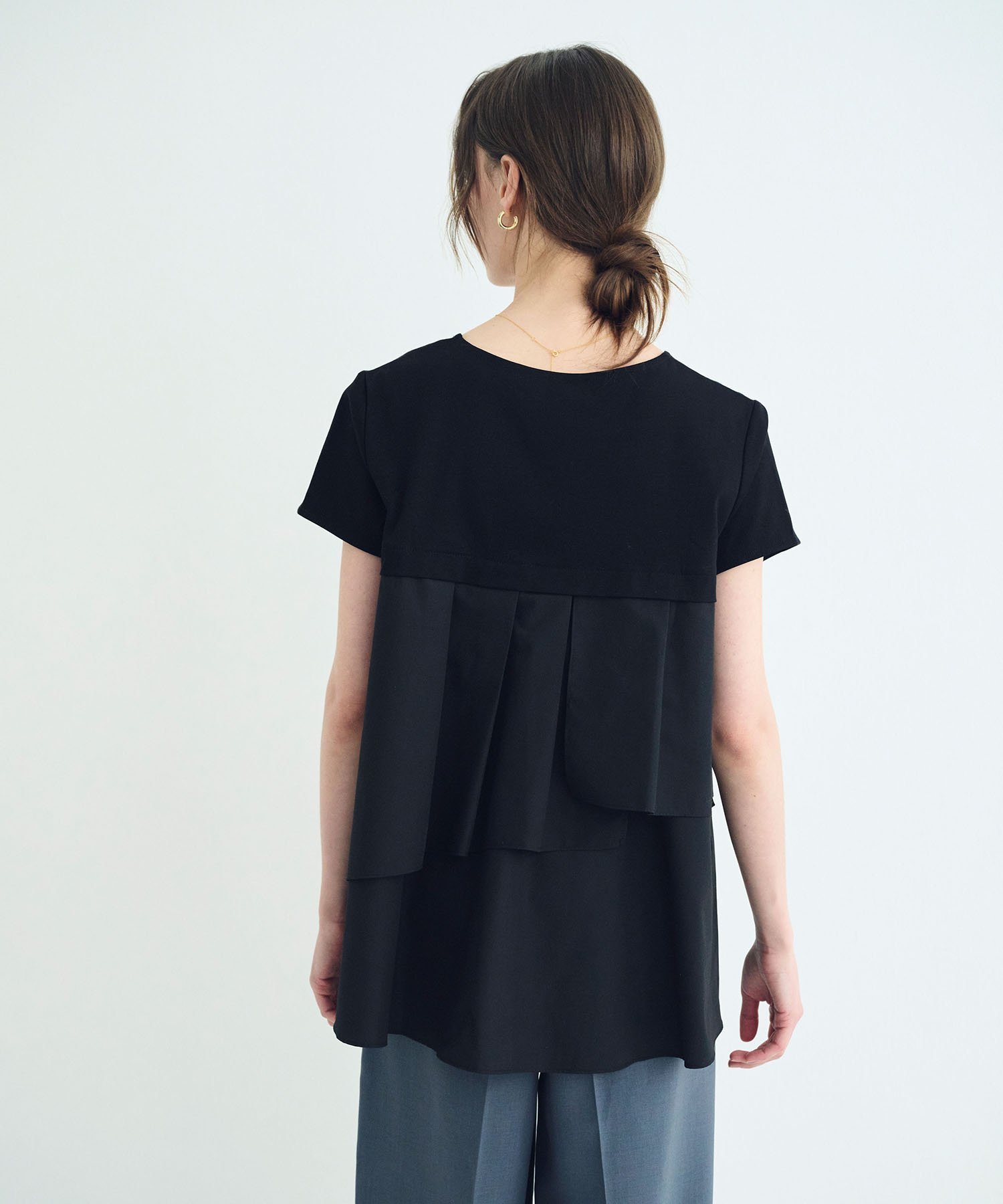 【ノーク/N.O.R.C】のタイプライターバックシャントップス【クールスムース】 人気、トレンドファッション・服の通販 founy(ファニー) 　ファッション　Fashion　レディースファッション　Fashion for Women　トップス・カットソー　Cut & Sew Tops　アシンメトリー　Asymmetrical Style　人気　Popular, Best Seller　 other-1|ID: prp329100004826581 ipo3291000000035118329