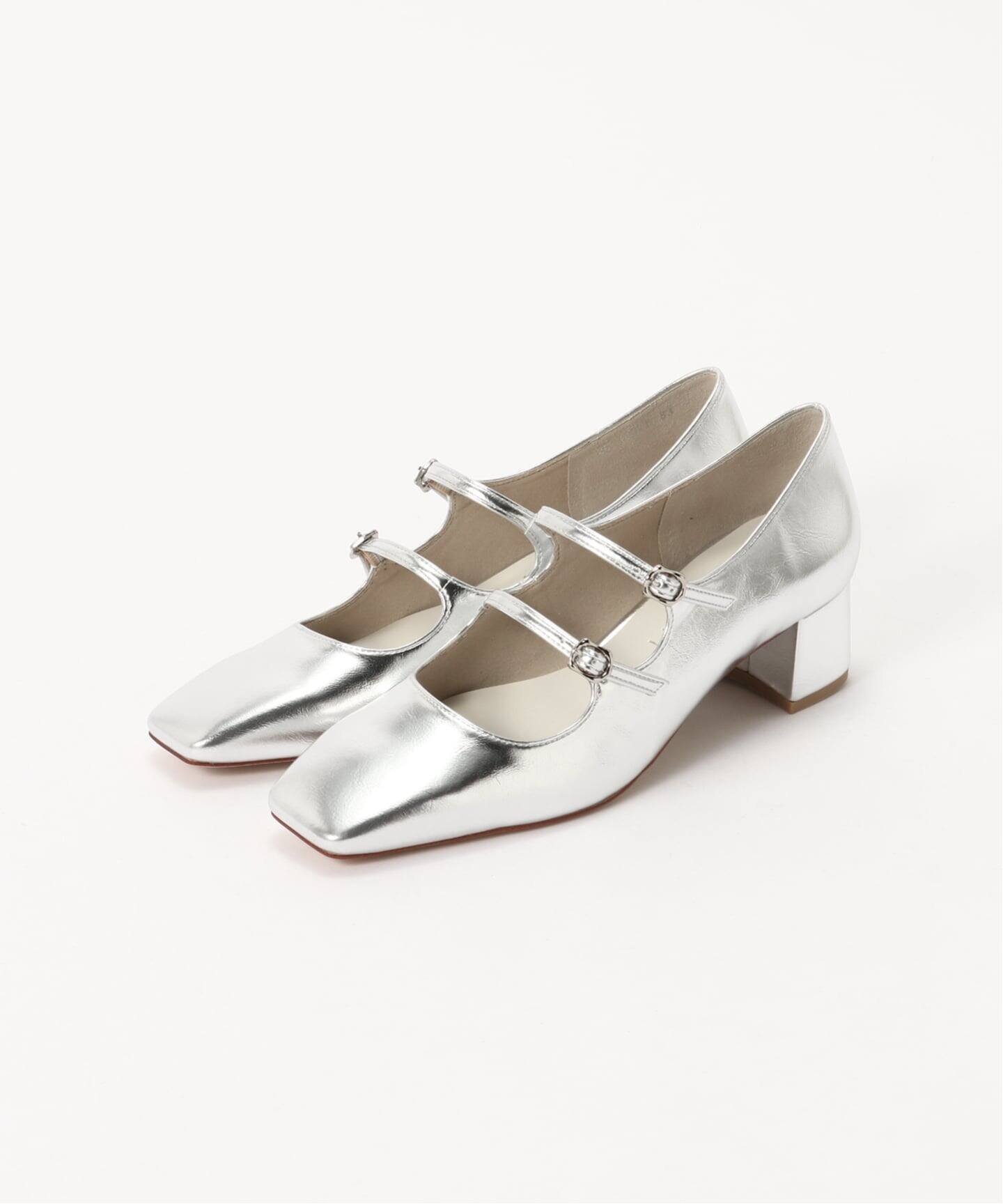 【ル タロン/Le Talon】の4.5cmダブルストラップメリージェーン インテリア・キッズ・メンズ・レディースファッション・服の通販 founy(ファニー) ファッション Fashion レディースファッション Fashion for Women スマート Smart, Elegant ソックス Socks, Hosiery タイツ Tights, Legwear ラップ Wrap, Wrap Design ワイド Wide, Wide Fit シルバー|ID: prp329100004826610 ipo3291000000035118642