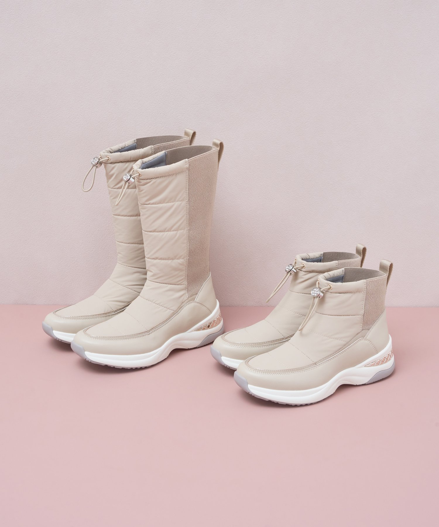 【プラスダイアナ/plus diana】の【レイン対応】ショート丈スノーブーツ インテリア・キッズ・メンズ・レディースファッション・服の通販 founy(ファニー) 　ファッション　Fashion　レディースファッション　Fashion for Women　インソール　Shoe Insole　シューズ　Shoes, Footwear　ショート　Short, Short Length　スニーカー　Sneakers, Trainers　スポーツ　Sports, Activewear　スマート　Smart, Elegant　パターン　Pattern, Design Print　ビジュー　Bijou, Jewel-like Accent　フェミニン　Feminine, Girly　ボンディング　Bonding, Bonded Fabric　防寒　Cold Protection, Winter-Ready　メタル　Metal, Metal Parts　ライニング　Inner Lining, Inner Fabric, Lined　ラバー　Rubber, Rubber Sole　レイン　Rain, Rainproof　再入荷　Restock / Back in Stock　新作・新入荷　New Arrivals / New In　ベージュ生地*|ID: prp329100004826630 ipo3291000000035118878