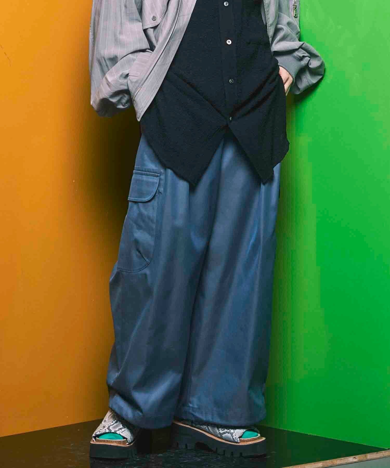 【メゾンスペシャル/MAISON SPECIAL】の120/2/2 Suvin Cotton Gabardine Prime-Wide Cargo Pants インテリア・キッズ・メンズ・レディースファッション・服の通販 founy(ファニー) ファッション Fashion レディースファッション Fashion for Women パンツ Pants & Trousers カーゴパンツ Cargo Pants, Utility Pants スタンダード Standard, Basic スラックス Slacks, Dress Pants ツイル Twist, Twisted Detail ドローコード Drawcord, Drawstring Cord バランス Balance, Style Balance パターン Pattern, Design Print ベーシック Basic, Essential ワイド Wide, Wide Fit おすすめ Recommended / Our Picks エレガント 上品 Elegant D.BLU|ID: prp329100004826637 ipo3291000000035118940