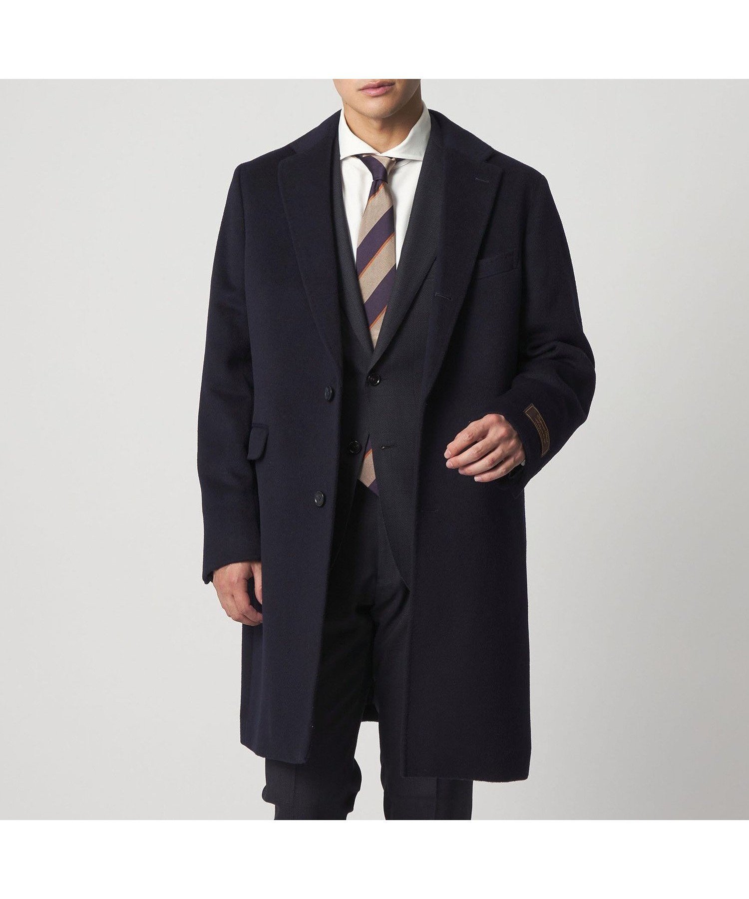 【ユナイテッドアローズ/UNITED ARROWS / MEN】のカシミヤブレンド ネイビー チェスターコート A DAY IN THE LIFE インテリア・キッズ・メンズ・レディースファッション・服の通販 founy(ファニー) 　ファッション　Fashion　メンズファッション　Fashion for Men　クラシカル　Classical, Vintage-Inspired　スーツ　Suit, Formalwear　セットアップ　Set-Up, Coordinated Outfit　チェスターコート　Chester Coat, Long Coat　トレンド　Trend, Trending Now　バランス　Balance, Style Balance　フォーマル　Formal, Dressy　防寒　Cold Protection, Winter-Ready　A/W・秋冬　Autumn/Winter　アウトレット　Outlet / Clearance　エレガント 上品　Elegant　ビジネス 仕事 通勤　Business / Work / Commuting　NAVY|ID: prp329100004826644 ipo3291000000035118986