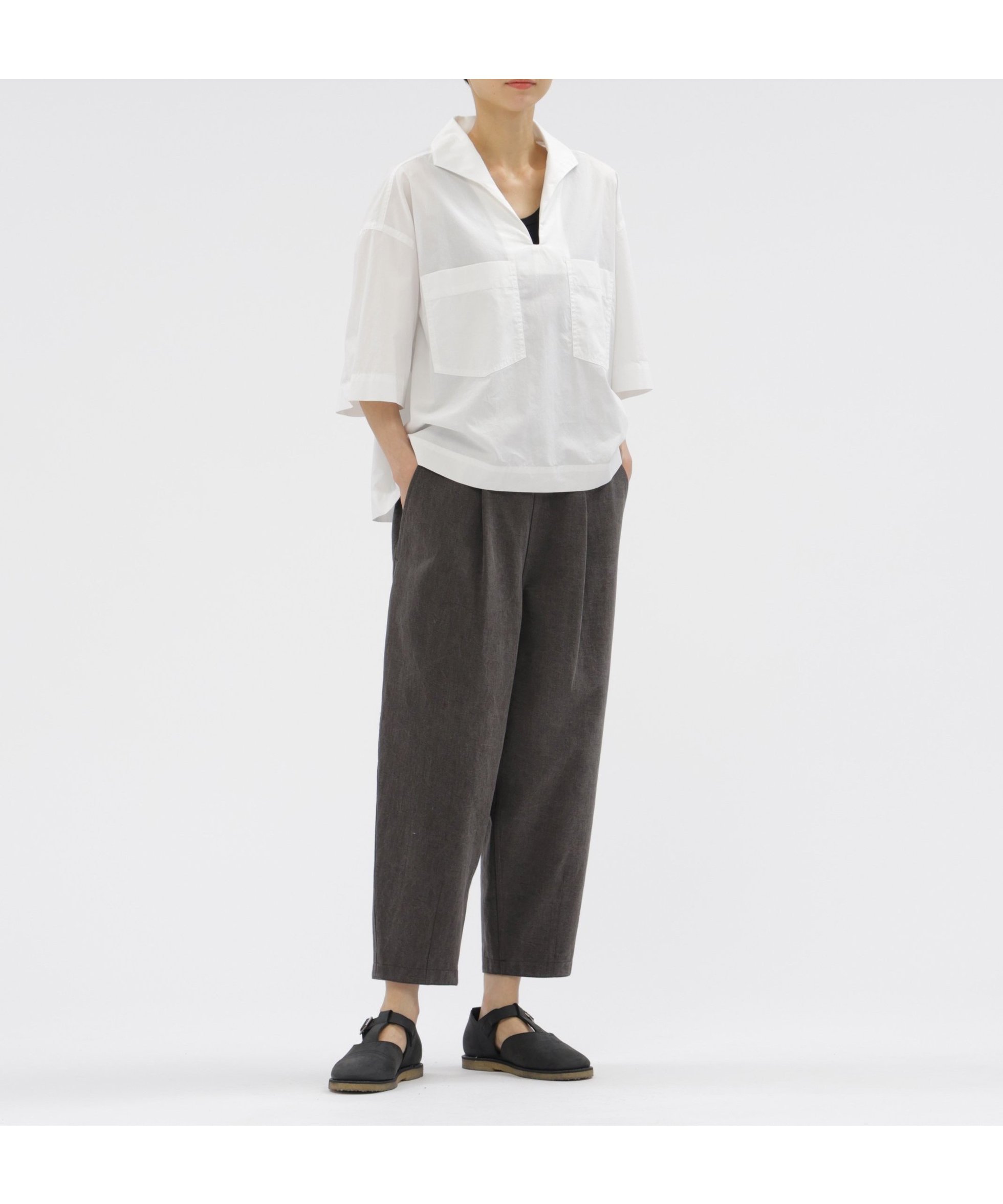 【マーガレットハウエル/MARGARET HOWELL】のFADED COTTON DRILL TROUSERS インテリア・キッズ・メンズ・レディースファッション・服の通販 founy(ファニー) 　ファッション　Fashion　レディースファッション　Fashion for Women　サイドジップ　Side Zip, Side Zipper　デニム　Denim, Jeans Material　バランス　Balance, Style Balance　フラップ　Flap, Flap Pocket　ポケット　Pocket, Pocket Detail　ヴィンテージ　Vintage Style　エレガント 上品　Elegant　CHARCOAL3|ID: prp329100004826653 ipo3291000000035119066