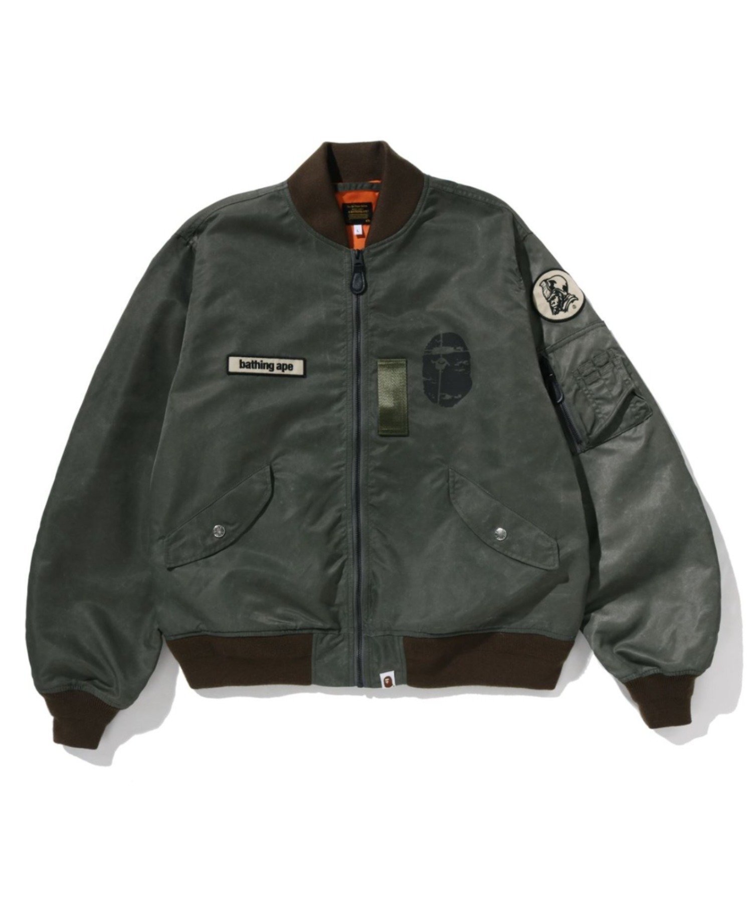 【アベイシングエイプ/A BATHING APE / MEN】のMULTI PATCH BOMBER JACKET インテリア・キッズ・メンズ・レディースファッション・服の通販 founy(ファニー) 　ファッション　Fashion　メンズファッション　Fashion for Men　ジャケット　Jacket, Outerwear　軽量　Lightweight, Ultra Light　OLIVE DRAB|ID: prp329100004826669 ipo3291000000035119160