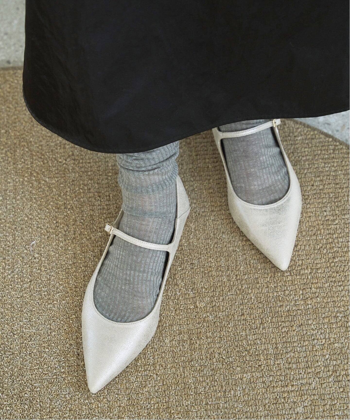 【ル タロン/Le Talon】の《追加》ポインテッドワンストラップフラット 人気、トレンドファッション・服の通販 founy(ファニー) 　ファッション　Fashion　レディースファッション　Fashion for Women　おすすめ　Recommended / Our Picks　クラシック　Classic, Timeless Style　シルバー　Silver, Metallic Silver　ストラップシューズ　Strap Shoes, Mary Janes　ソックス　Socks, Hosiery　トレンド　Trend, Trending Now　ラップ　Wrap, Wrap Design　定番　Standard, Basic Item　春　Spring　 other-1|ID: prp329100004826698 ipo3291000000035119479