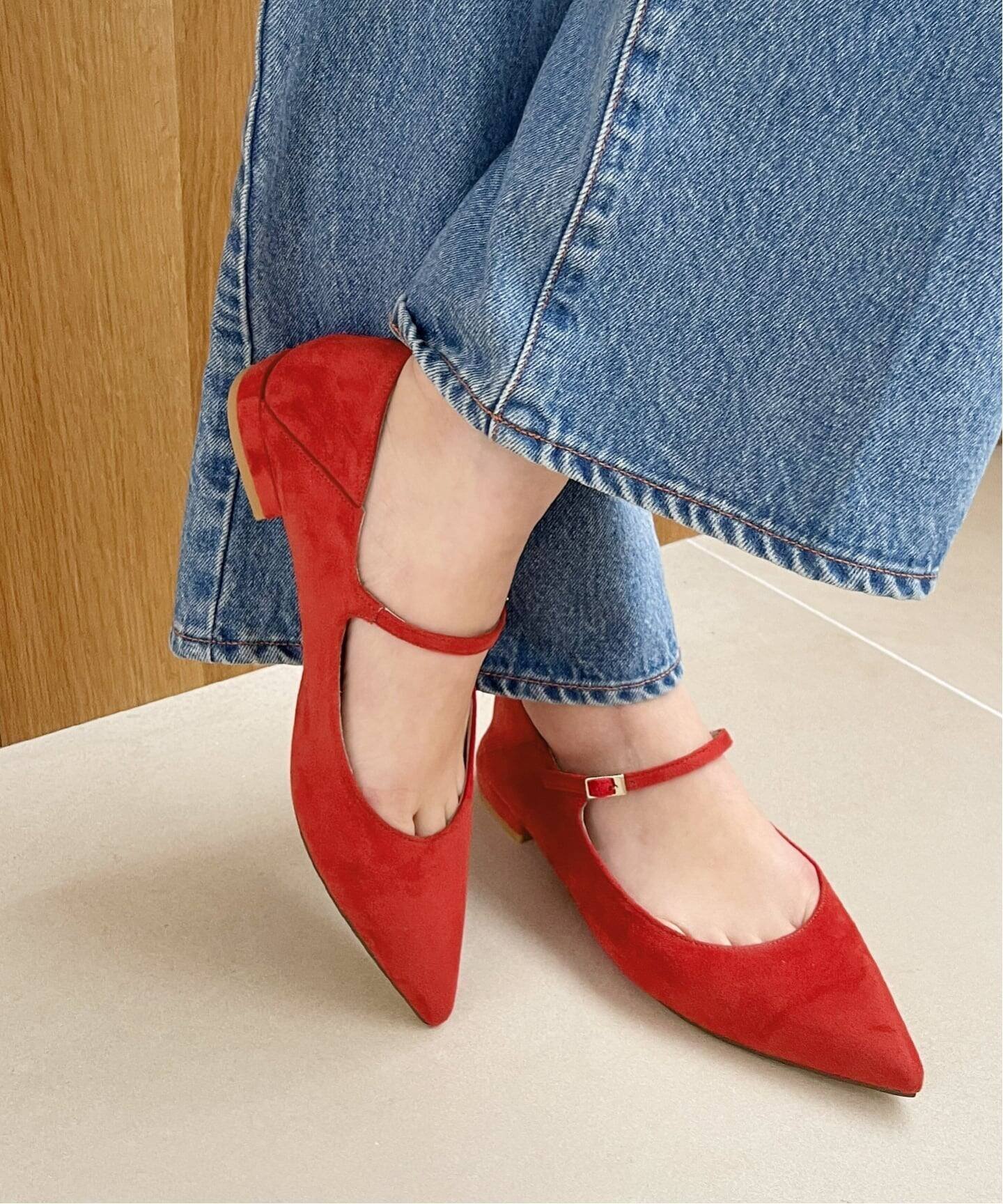 【ル タロン/Le Talon】の《追加》ポインテッドワンストラップフラット インテリア・キッズ・メンズ・レディースファッション・服の通販 founy(ファニー) 　ファッション　Fashion　レディースファッション　Fashion for Women　おすすめ　Recommended / Our Picks　クラシック　Classic, Timeless Style　シルバー　Silver, Metallic Silver　ストラップシューズ　Strap Shoes, Mary Janes　ソックス　Socks, Hosiery　トレンド　Trend, Trending Now　ラップ　Wrap, Wrap Design　定番　Standard, Basic Item　春　Spring　レッド|ID: prp329100004826698 ipo3291000000035119482