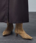 【サロン アダム エ ロペ/SALON adam et rope'】のポインテッドトゥ レザーヒールショートブーツ 人気、トレンドファッション・服の通販 founy(ファニー) ファッション Fashion レディースファッション Fashion for Women ショート Short, Short Length シンプル Simple, Minimal センター Center, Center Line thumbnail キャメル(25)|ID: prp329100004826699 ipo3291000000035119492