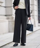 【アー ヴェー ヴェー/a.v.v】の【洗える/イージーケア/ストレッチ】パウダーツイルワイドストレートパンツ ブラック|ID: prp329100004826734 ipo3291000000035119843